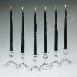 Black Pillar  Candles.