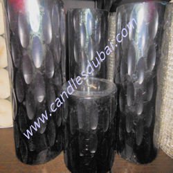 Black Pillar  Candles.